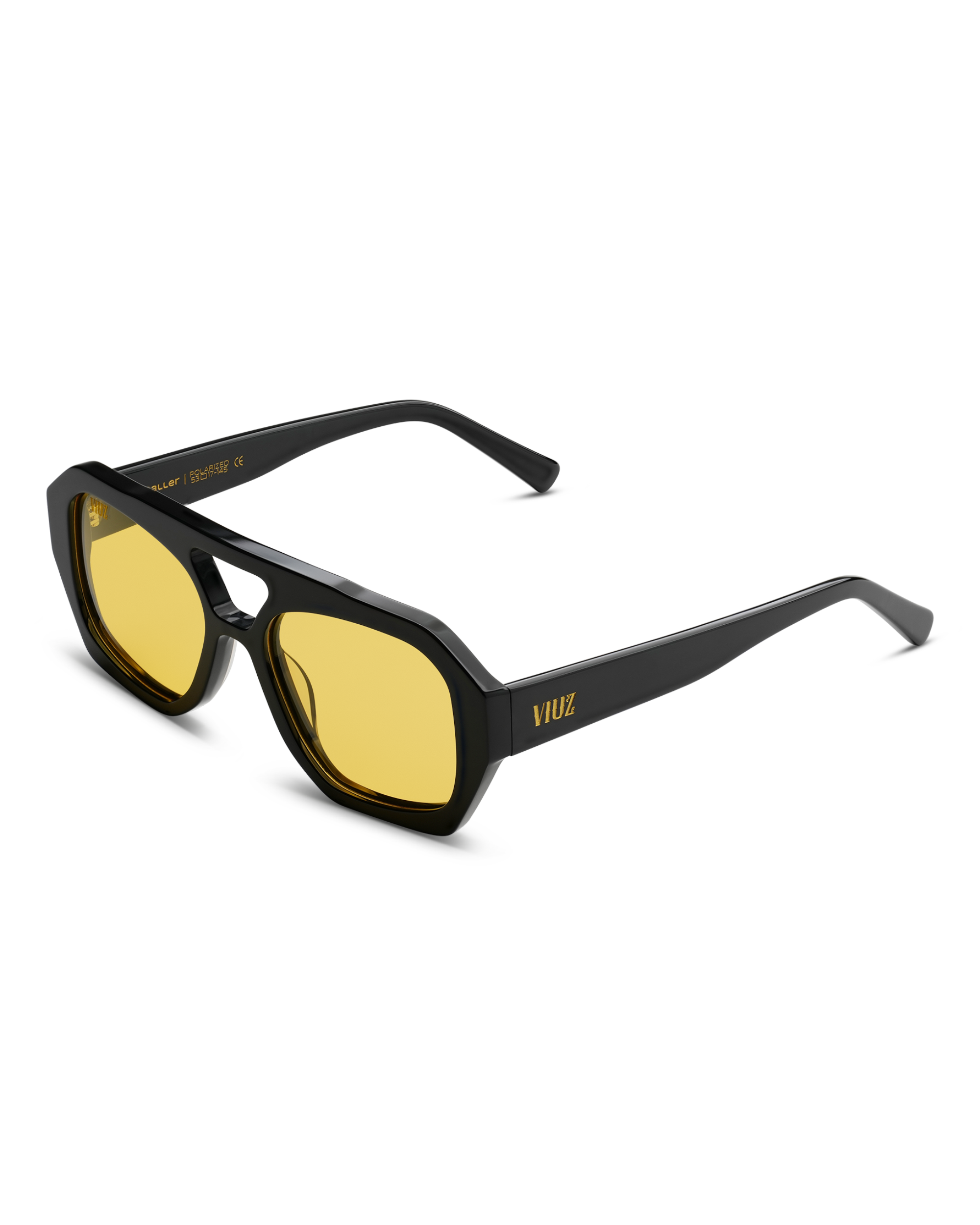 Baller Sunglasses - Black w/ Yellow Lens :) $