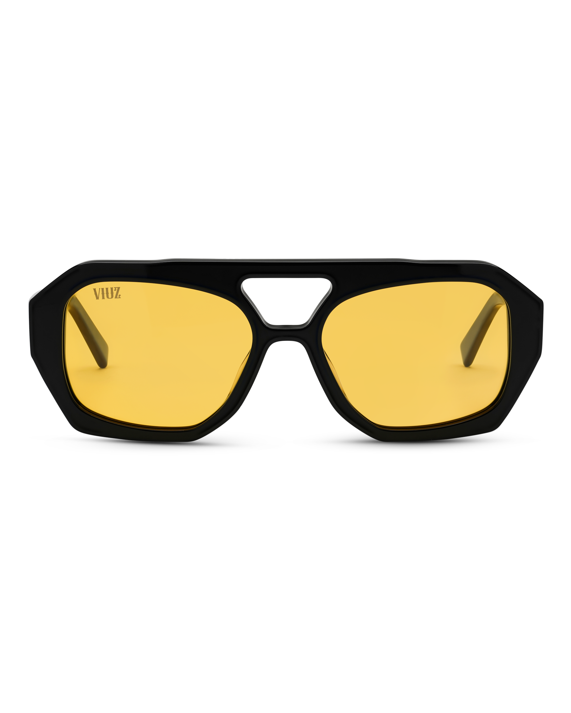 Baller Sunglasses - Black w/ Yellow Lens :) $