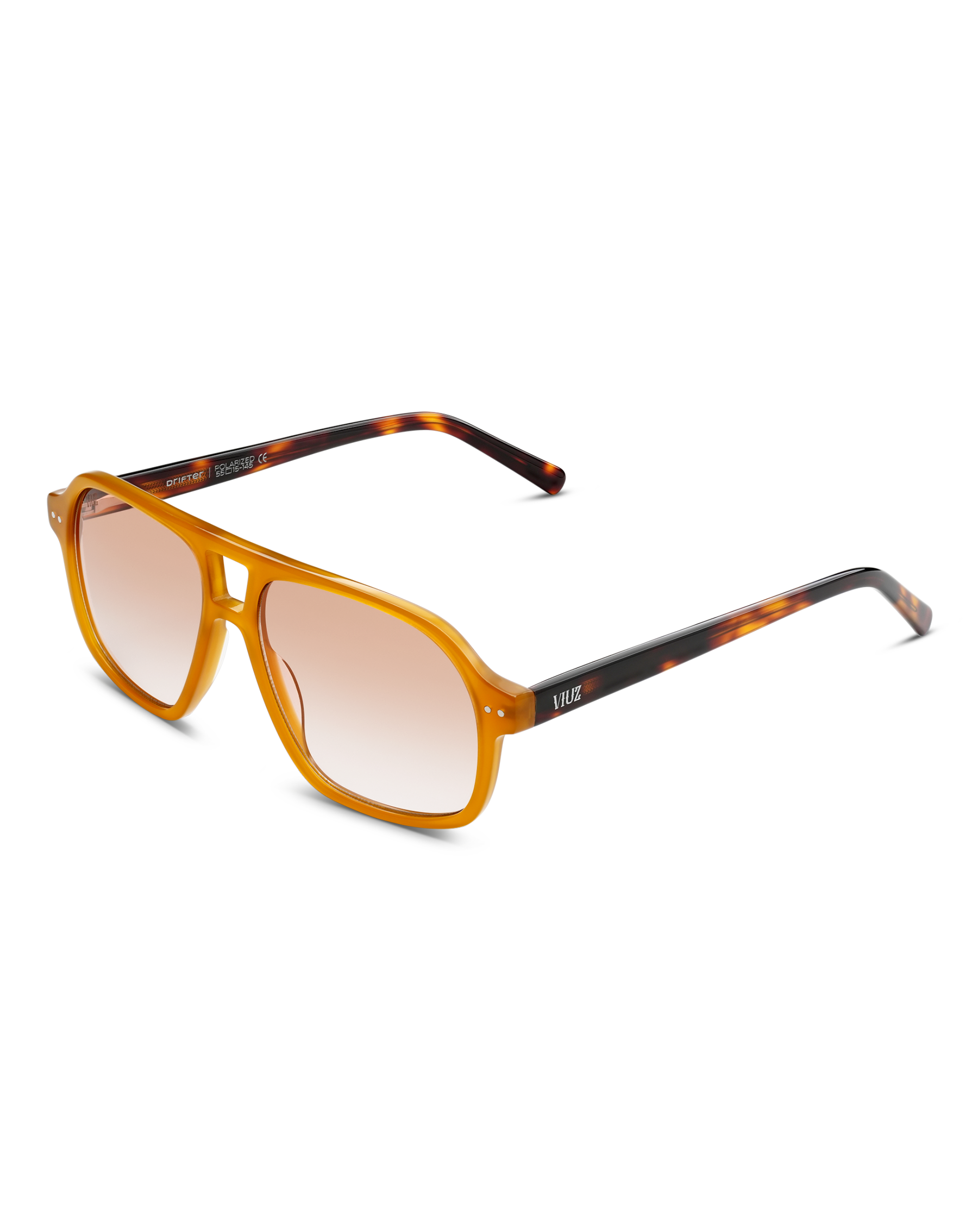 Drifter Sunglasses - Orange w/ Leopard Arms :) $
