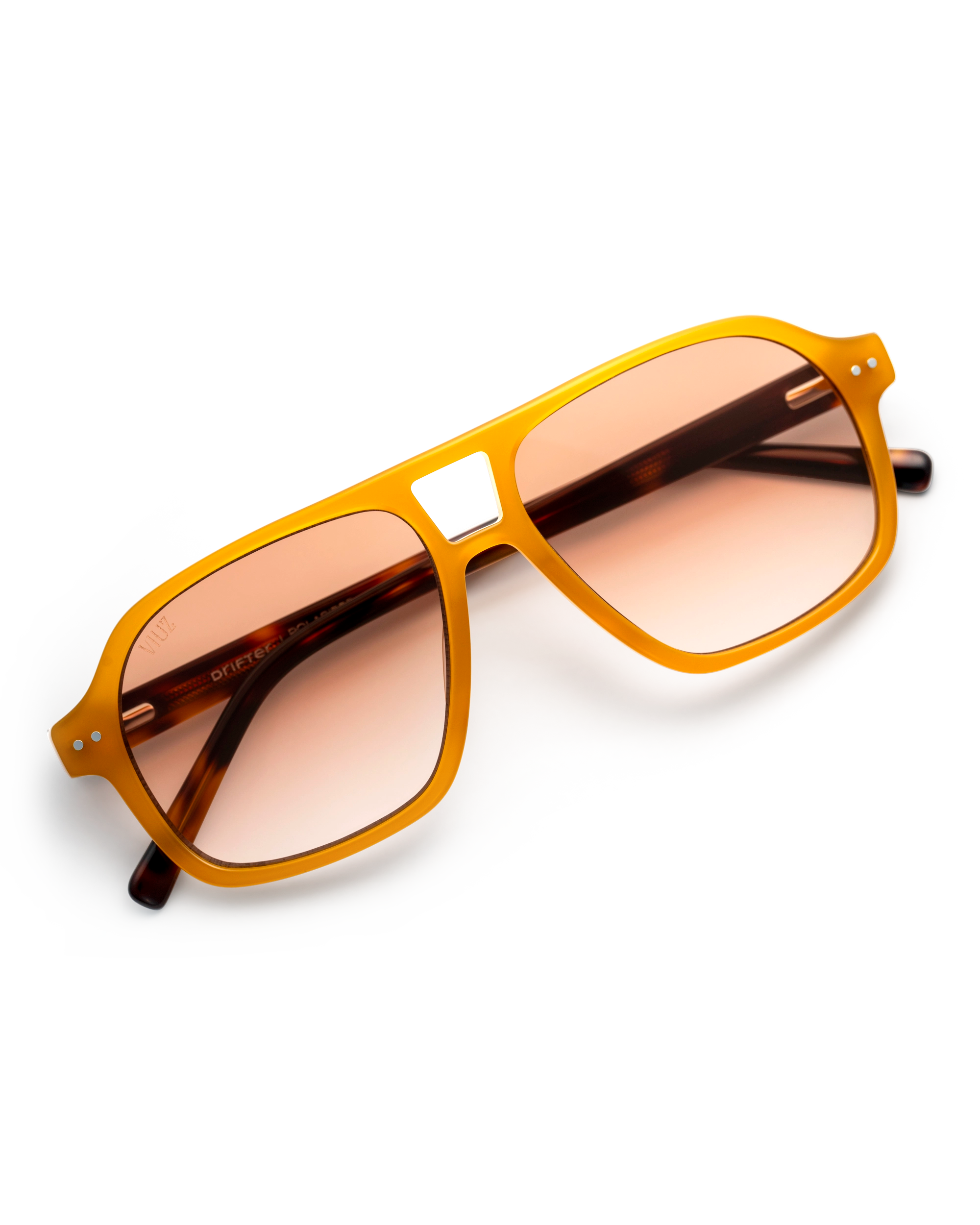 Drifter Sunglasses - Orange w/ Leopard Arms :) $