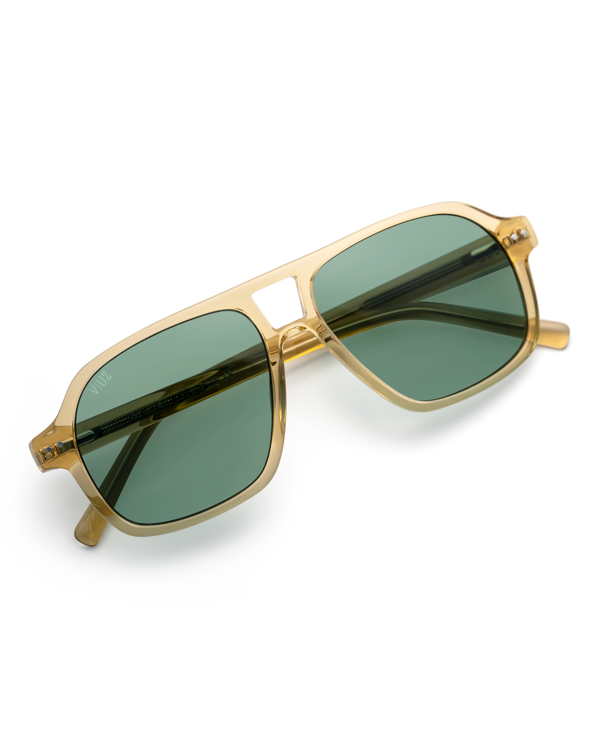 Drifter Sunglasses - Gold w/ Green Lens :) $