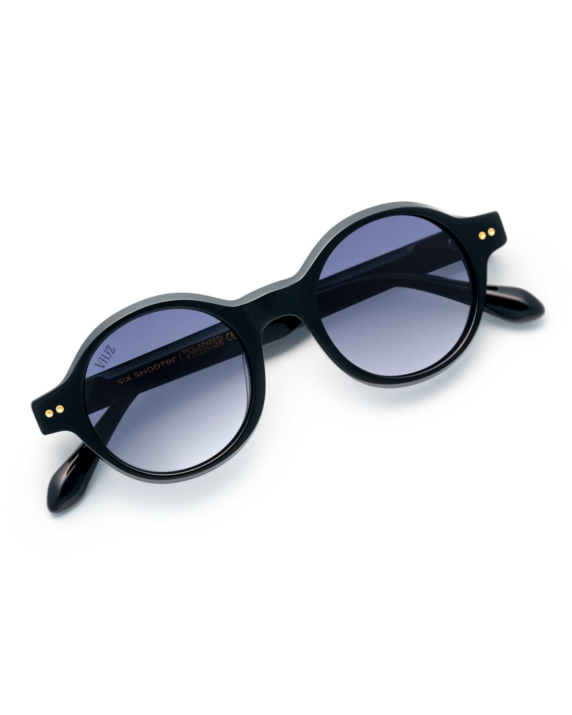 Six Shooter Sunglasses - Black & Gold* $