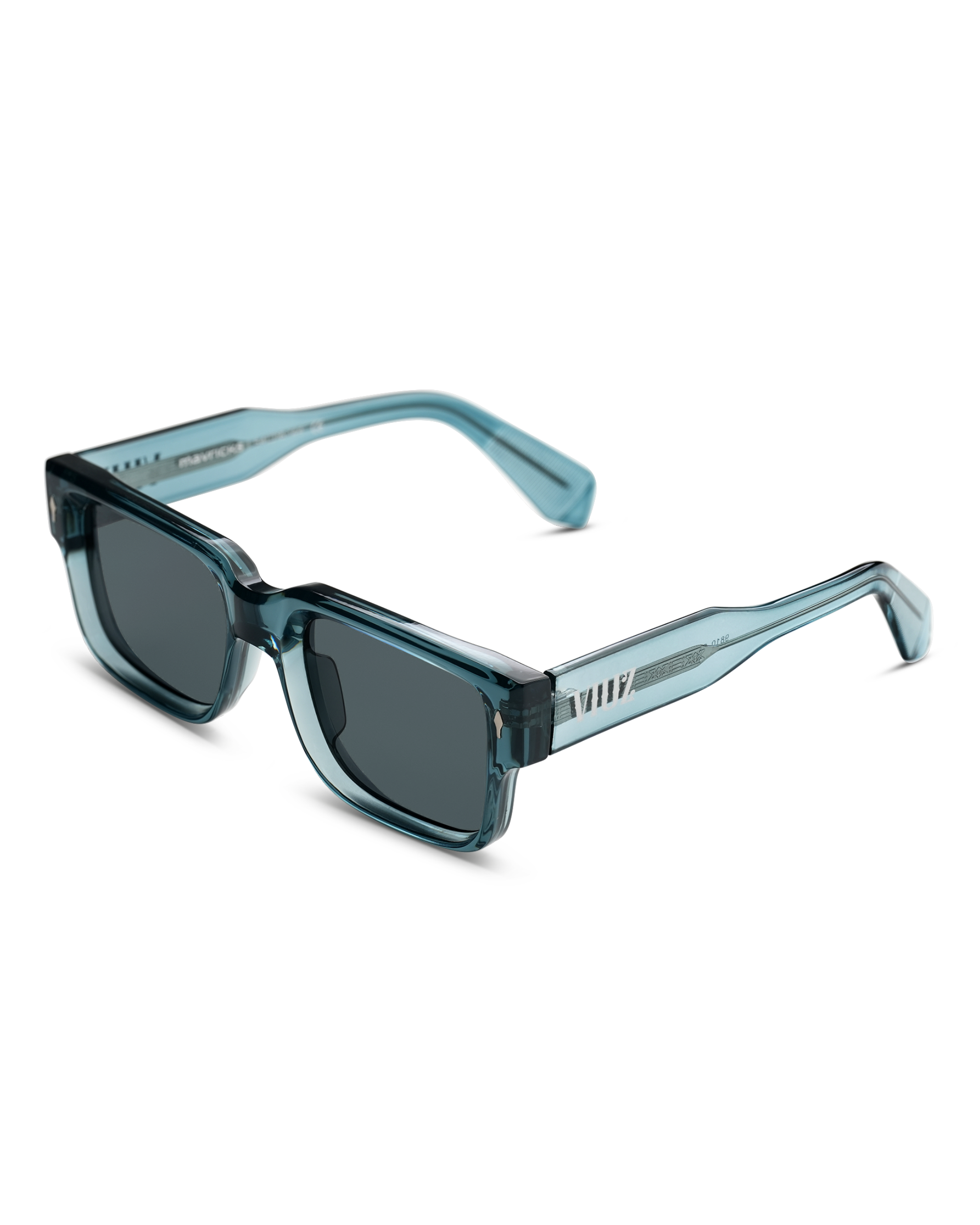 Mavrick Sunglasses - Transparent Blue:) $