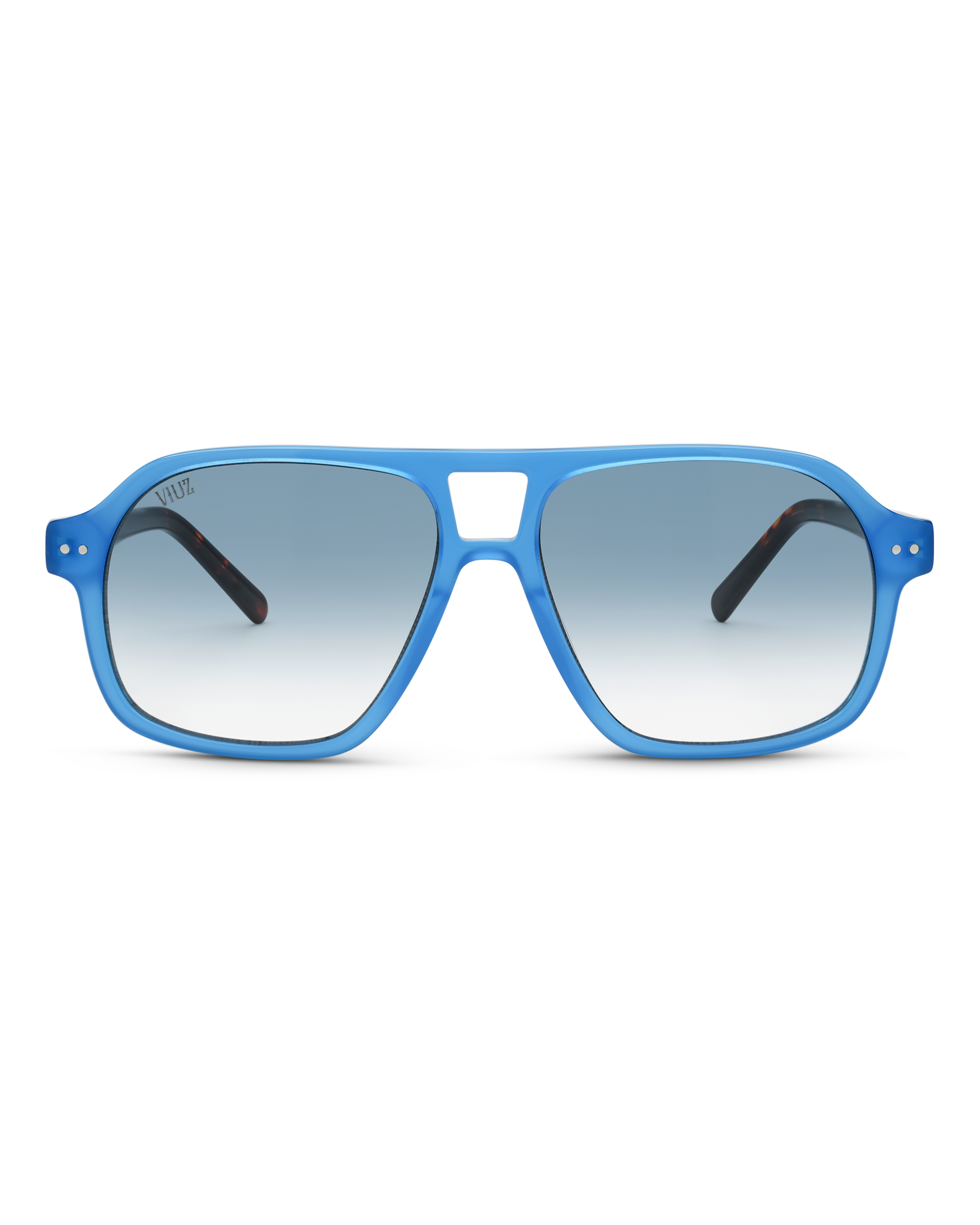 Drifter Sunglasses - Blue w/ Leopard Arms :) $