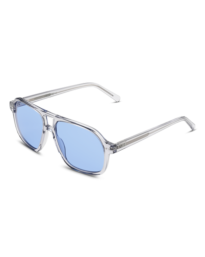 Drifter Sunglasses - Grey w/ Blue Lens :)$