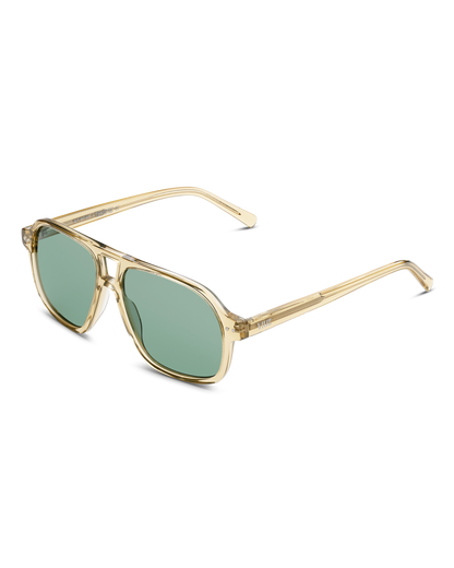 Drifter Sunglasses - Gold w/ Green Lens :) $