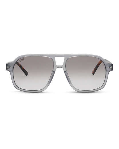 Drifter Sunglasses - Grey w/ Leopard Arms :) $