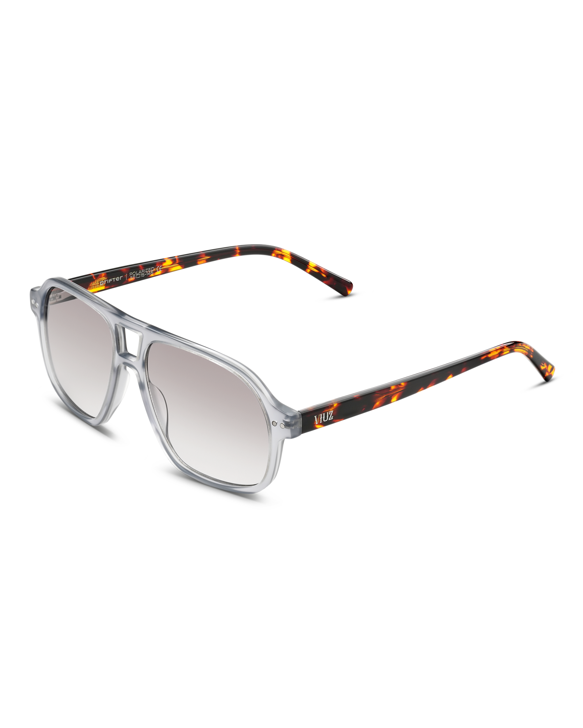 Drifter Sunglasses - Grey w/ Leopard Arms :) $