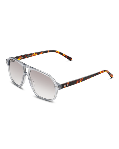 Drifter Sunglasses - Grey w/ Leopard Arms :) $