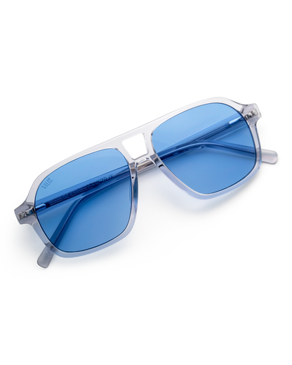 Drifter Sunglasses - Grey w/ Blue Lens :)$