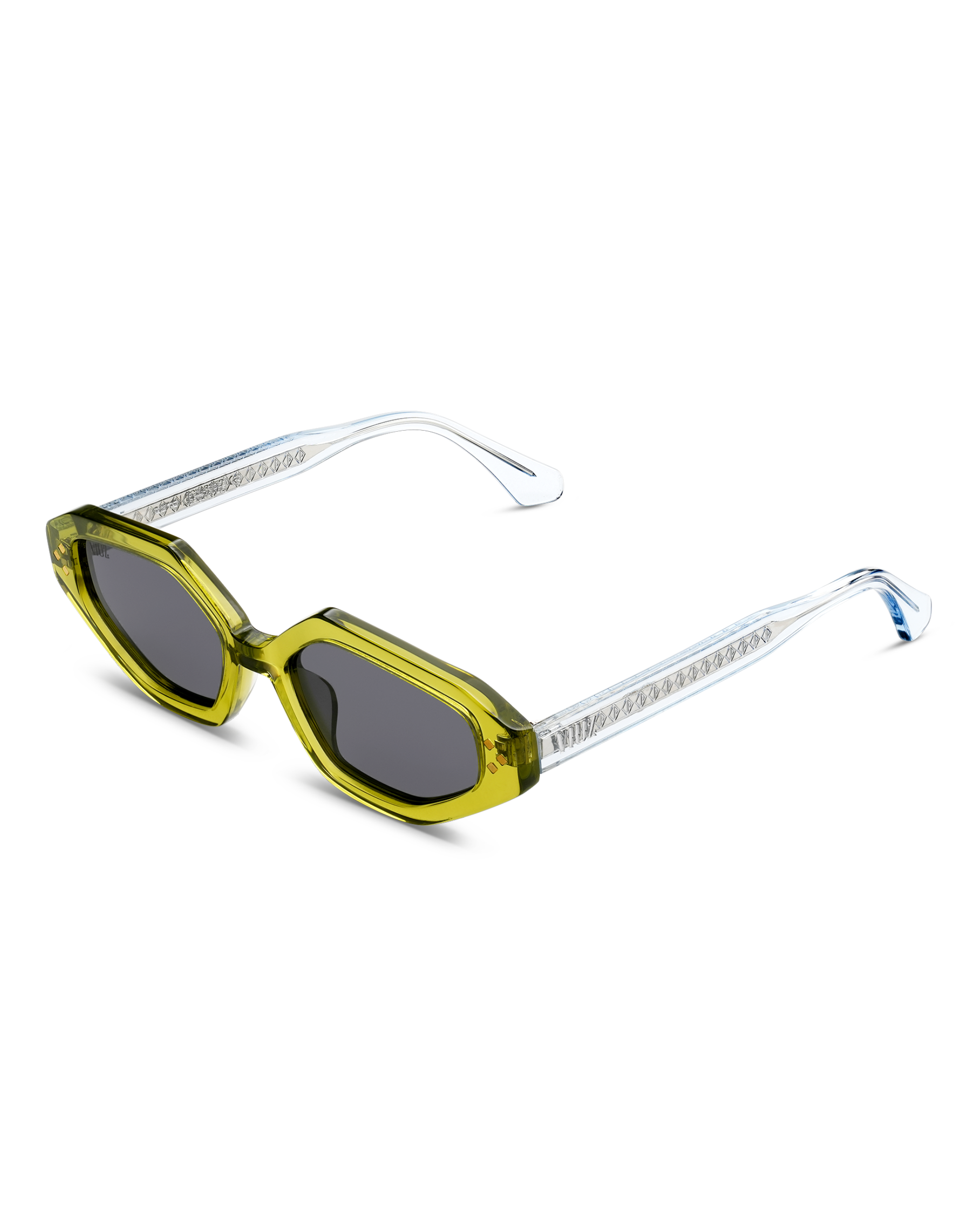 Gato Sunglasses - Green & Clear :) $