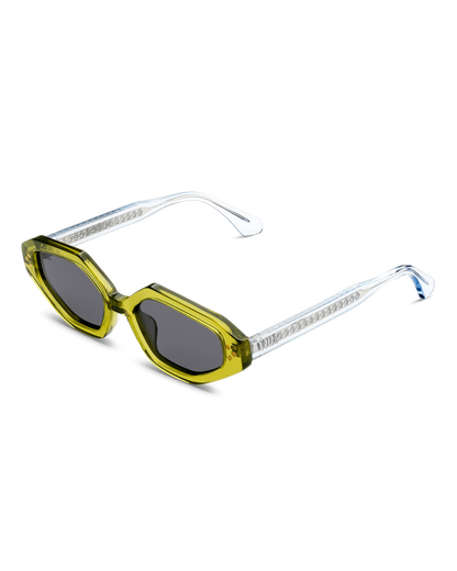 Gato Sunglasses - Green & Clear :) $