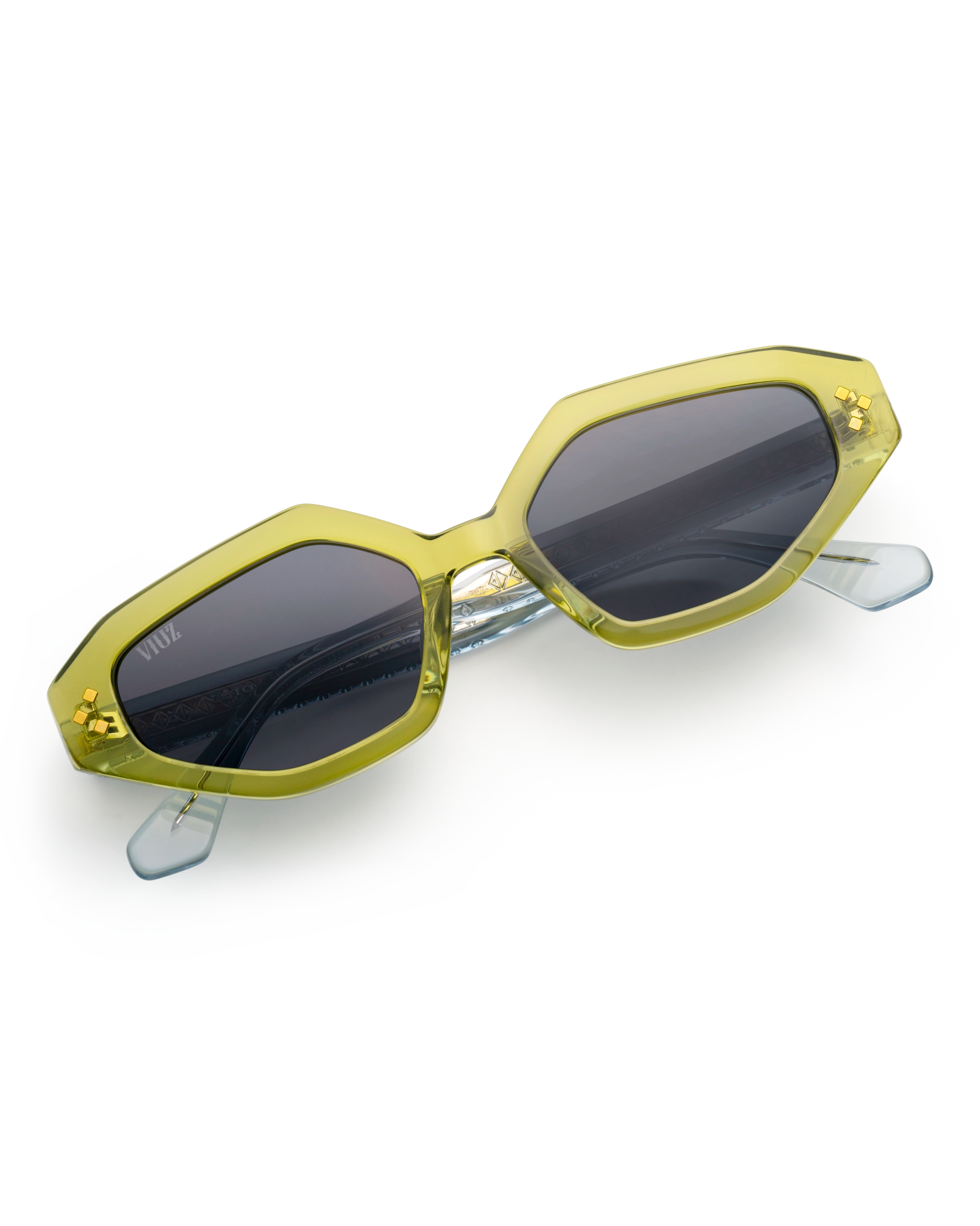 Gato Sunglasses - Green & Clear :) $