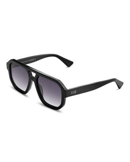 High Roller Sunglasses - Solid Black :)$