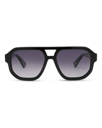 High Roller Sunglasses - Solid Black :)$