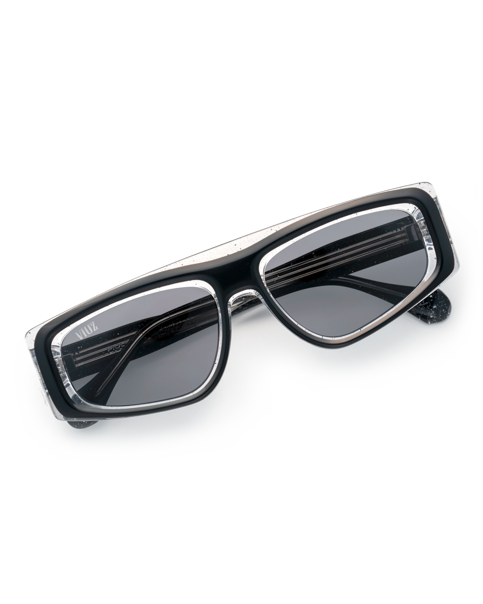 Piolsters Sunglasses - Black w/ Clear Sparkle* $